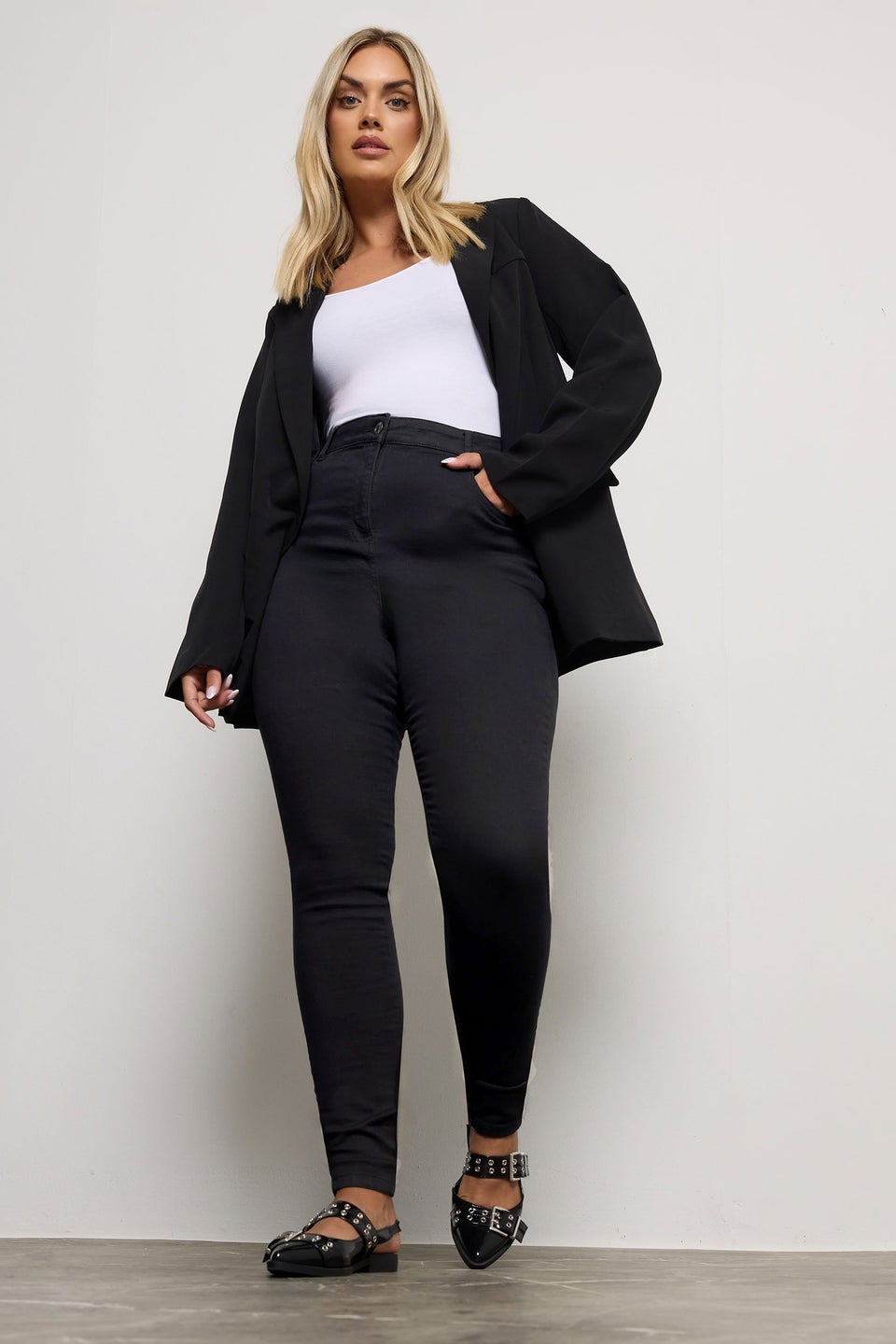 Yours For Good Curve Black Skinny Stretch Ava Jeans
