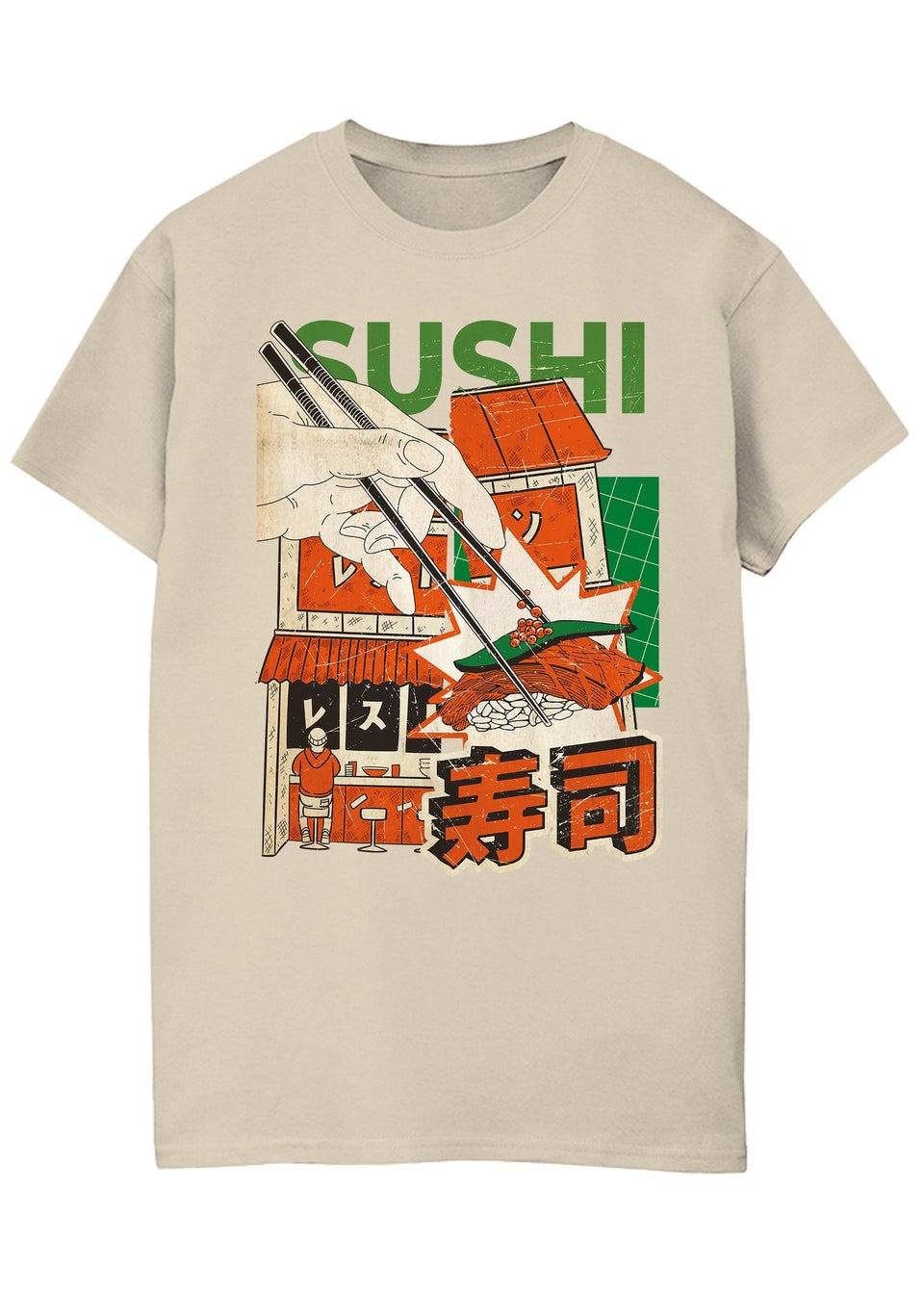 Brands In Sushi Sand Graphic T-Shirt