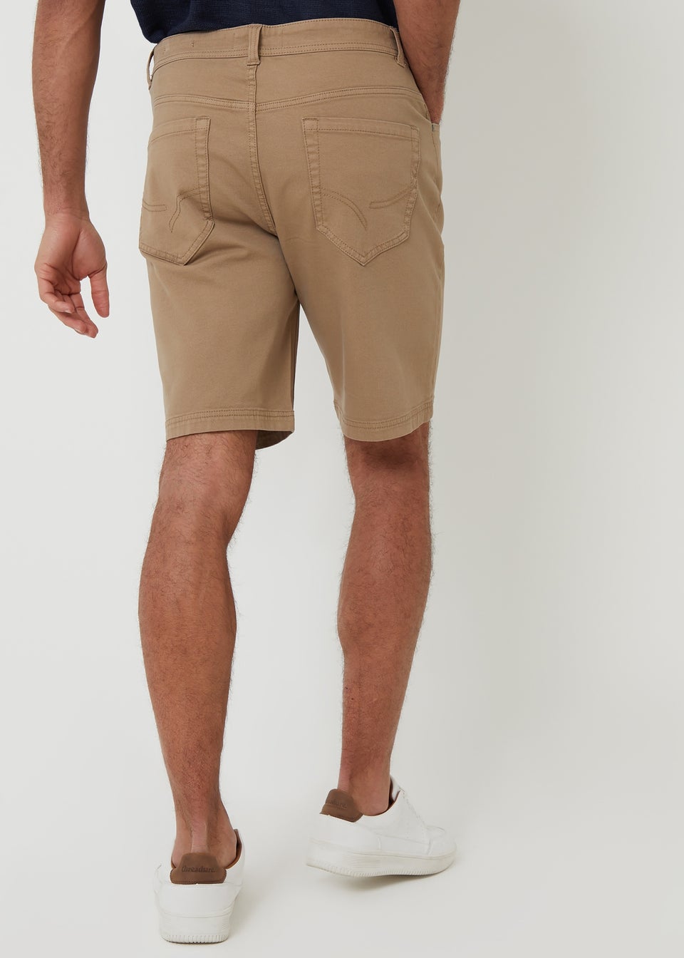 Threadbare Stone 5 Pocket Chino Shorts With Stretch