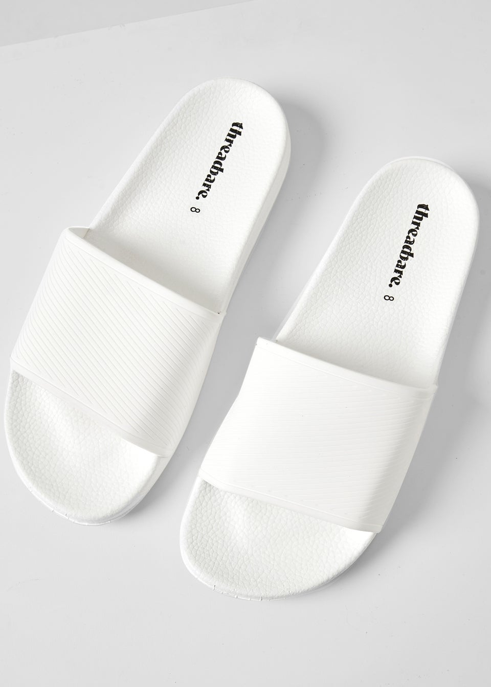 Threadbare White Lightweight Sliders