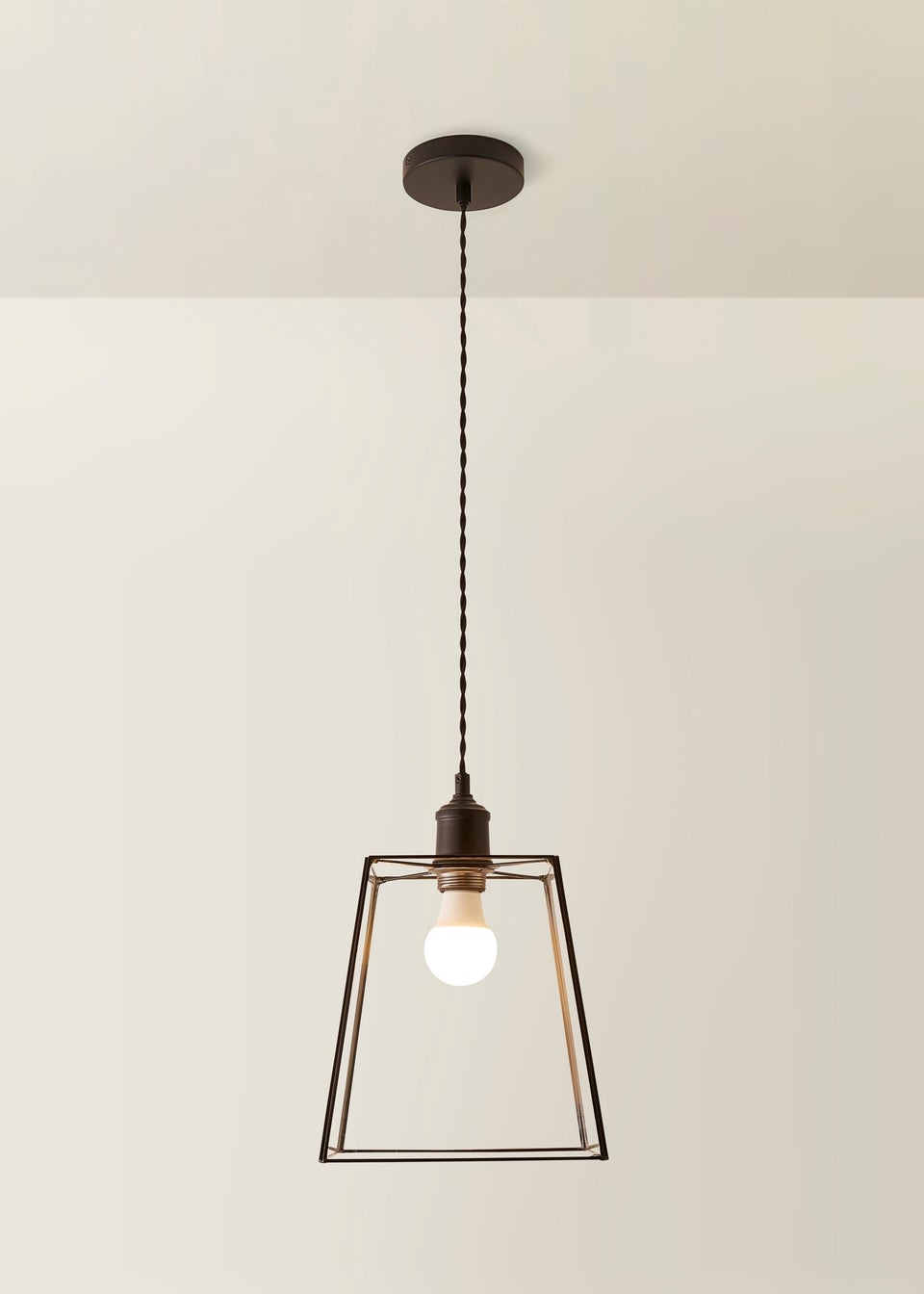 ValueLights Susie Glass Lantern Lamp Shade Matte Single Ceiling Pendant Light