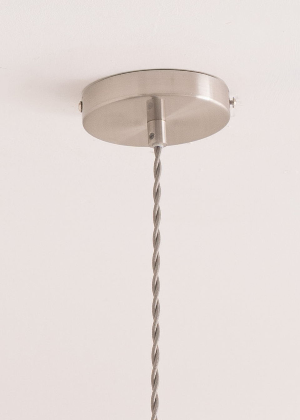 ValueLights Susie Glass Lantern Lamp Shade Brushed Chrome Single Ceiling Pendant Light