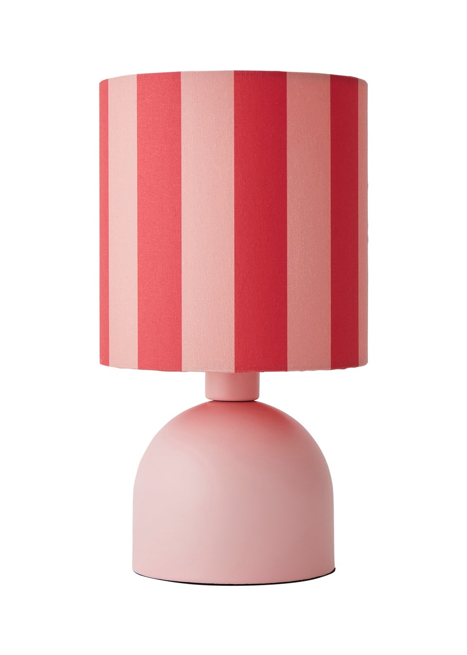 ValueLights Miley Pink Stripes Drum Lamp Shade Pale Pink Table Lamp