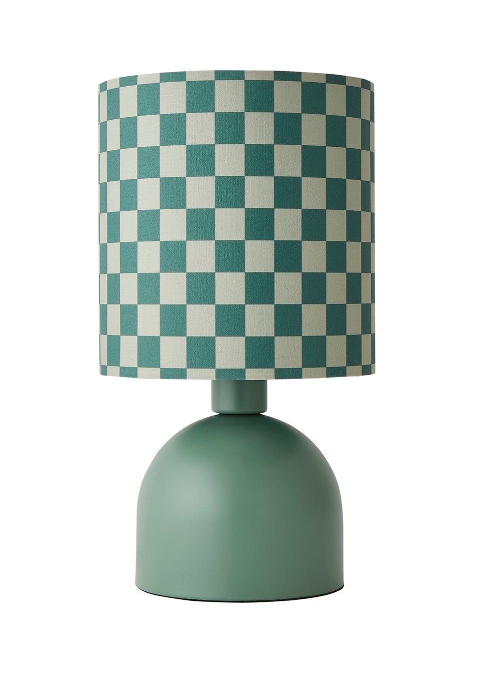 ValueLights Miley Green Checkerboard Drum Lamp Shade Table Lamp