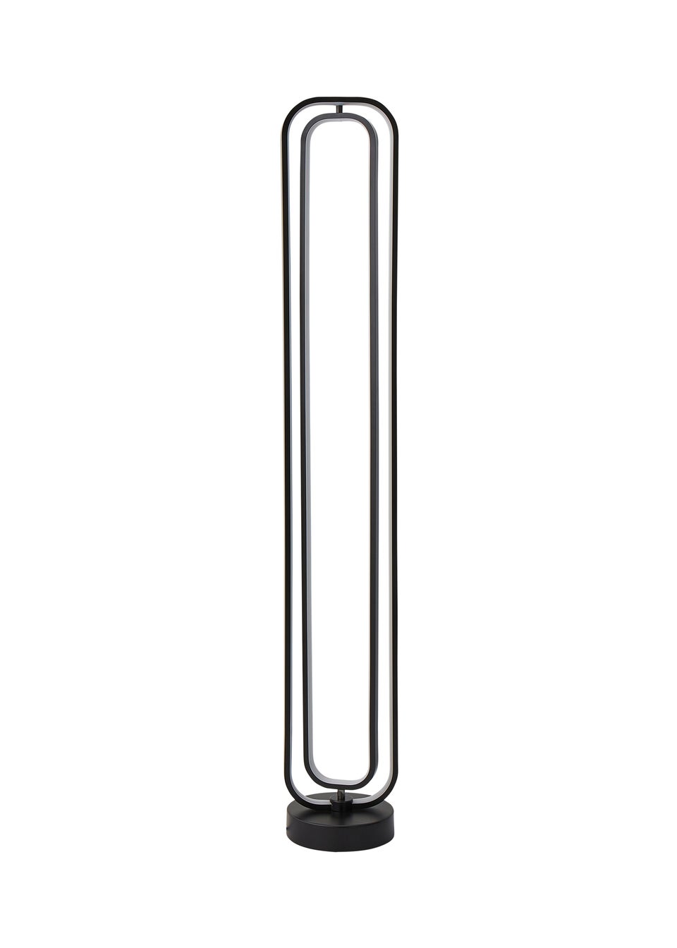 ValueLights Infinity Matte Black LED Floor Lamp