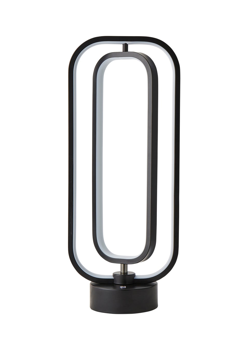 ValueLights Infinity Matte Black LED Table Lamp