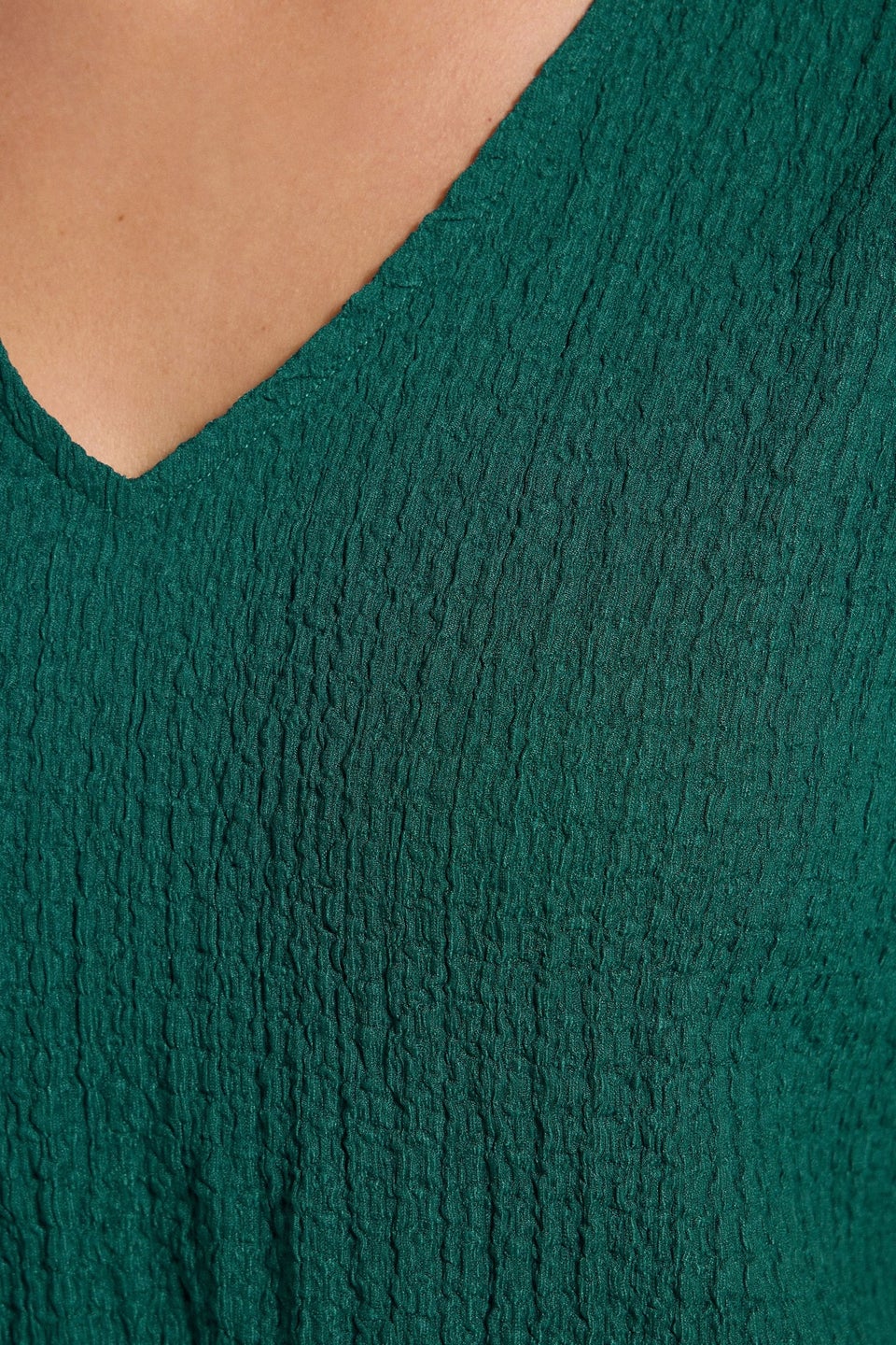 Yours Curve Teal Green Textured Swing Vest Top