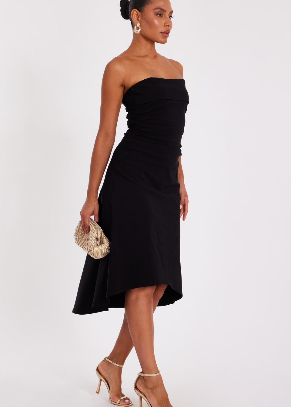 Quiz Black Bandeau Midi Dress