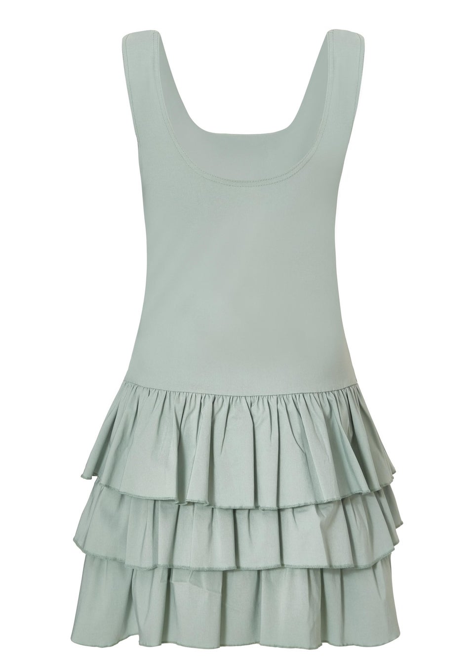 Quiz Green Tiered Mini Dress