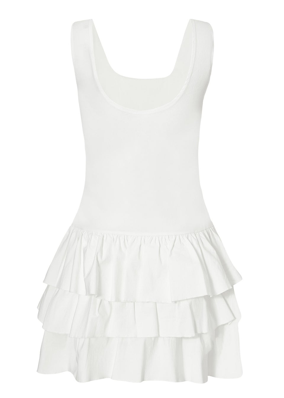 Quiz Cream Tiered Mini Dress