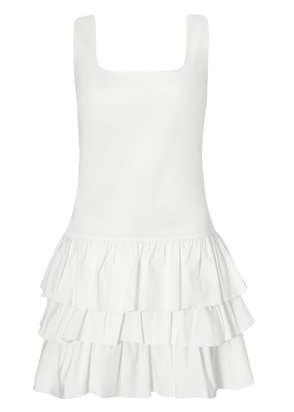 Quiz Cream Tiered Mini Dress