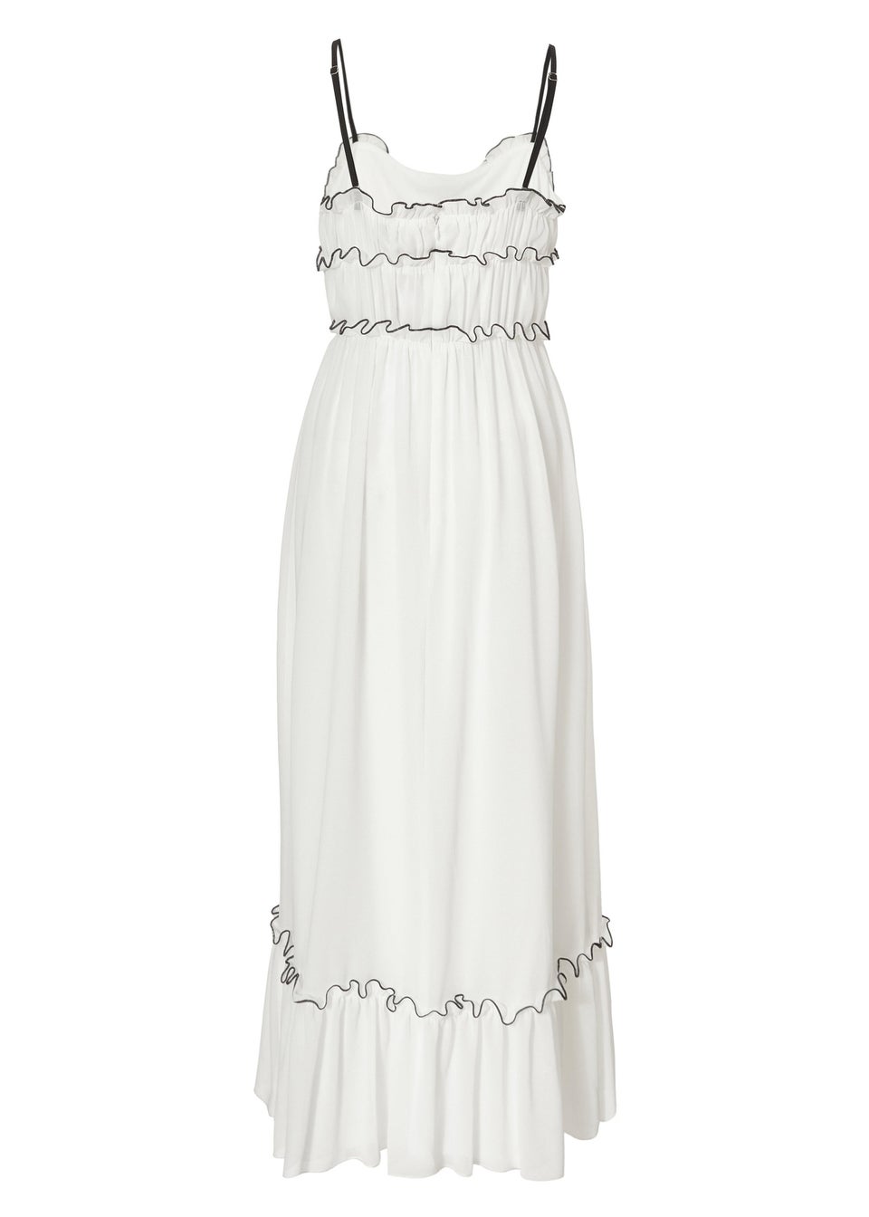 Quiz White Chiffon Strappy Midaxi Dress