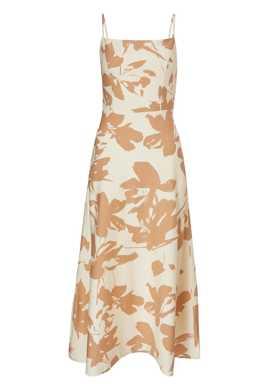 Quiz Cream Floral Print Midi Dress