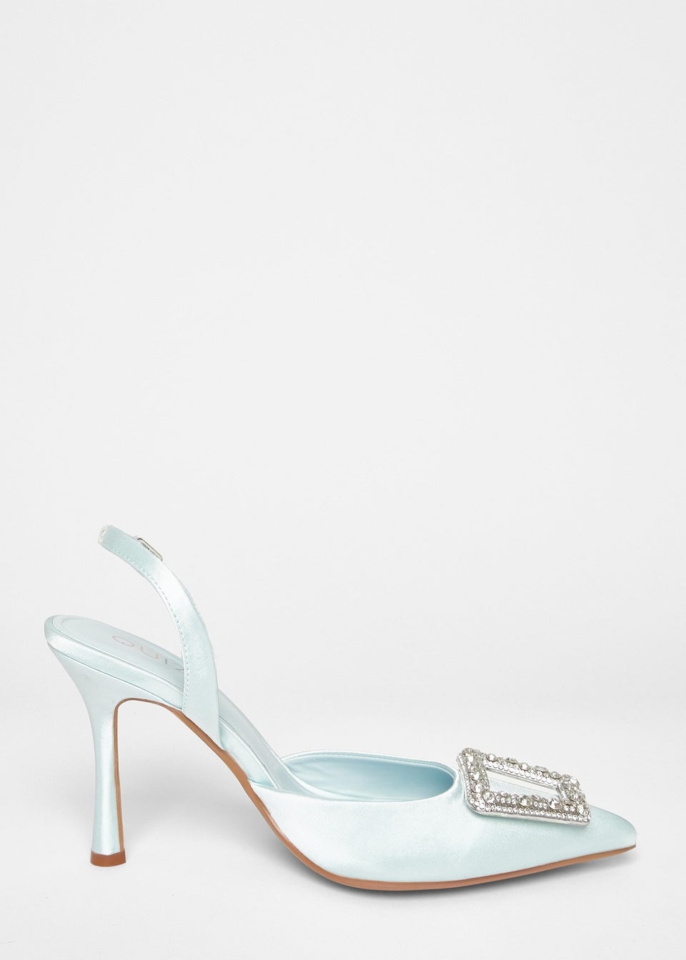 Quiz Blue Bridal Brooch Court Heels