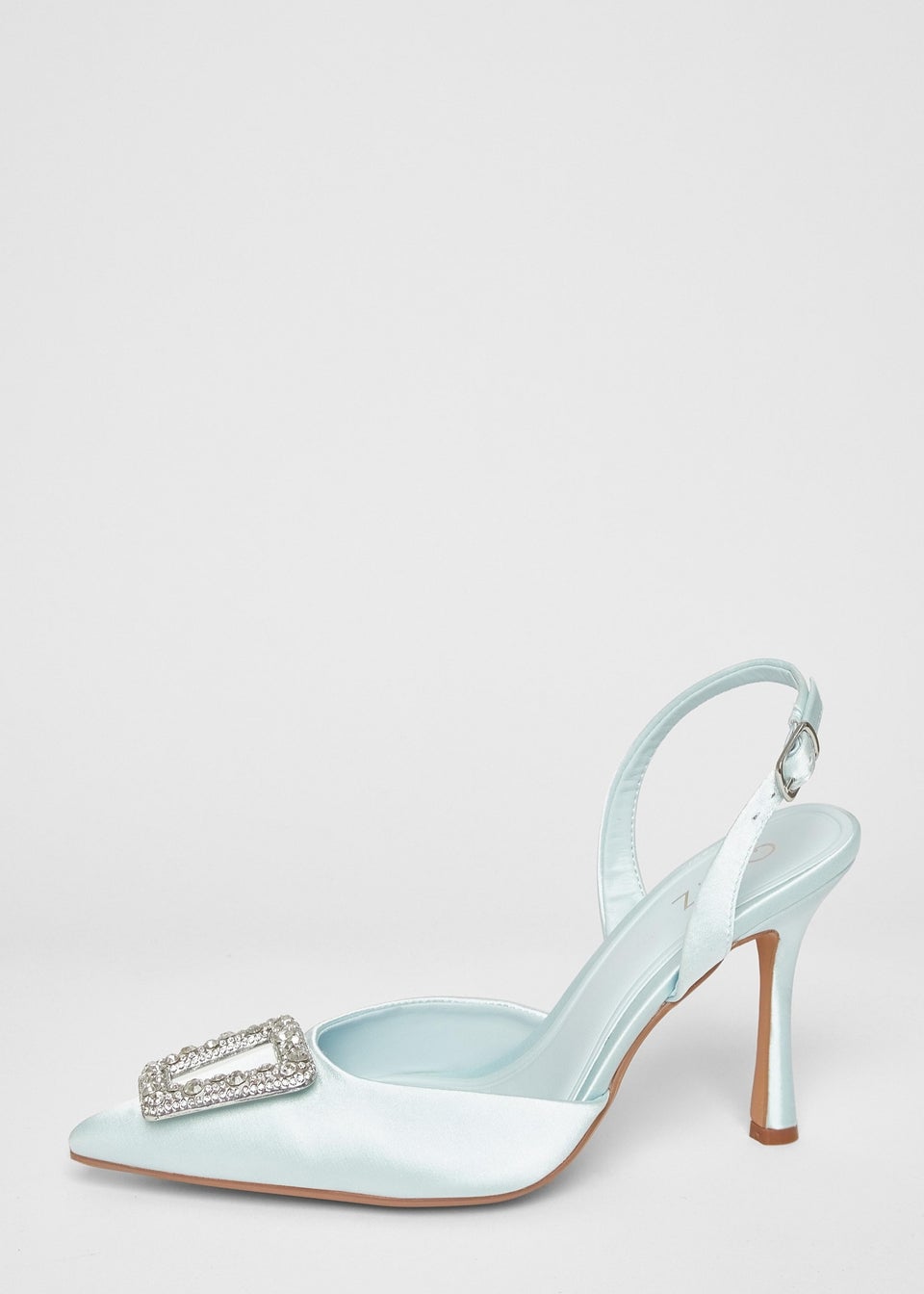 Quiz Blue Bridal Brooch Court Heels