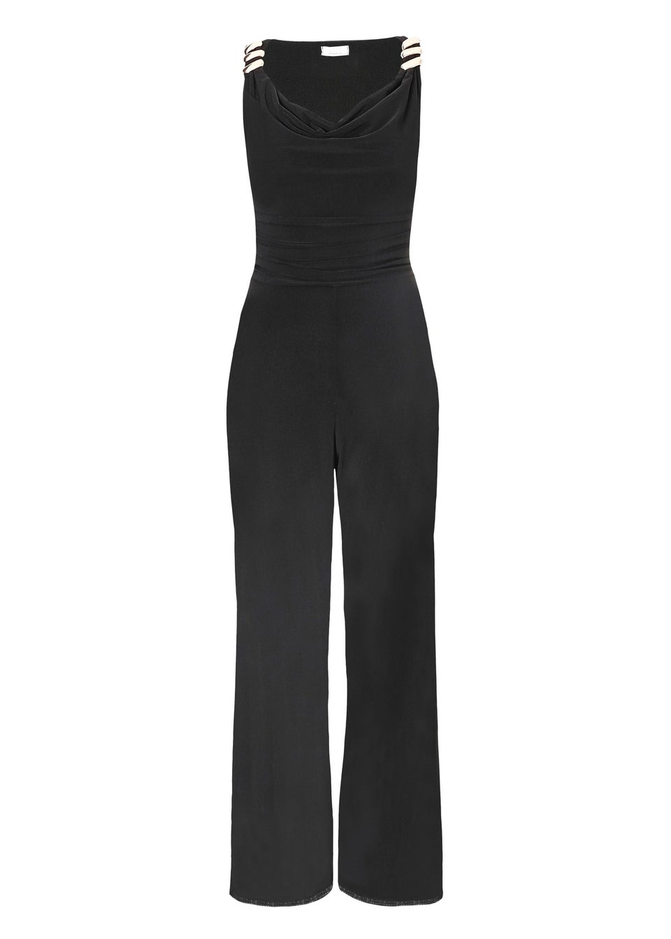 Quiz Black Buckle Detail Jumpsuit
