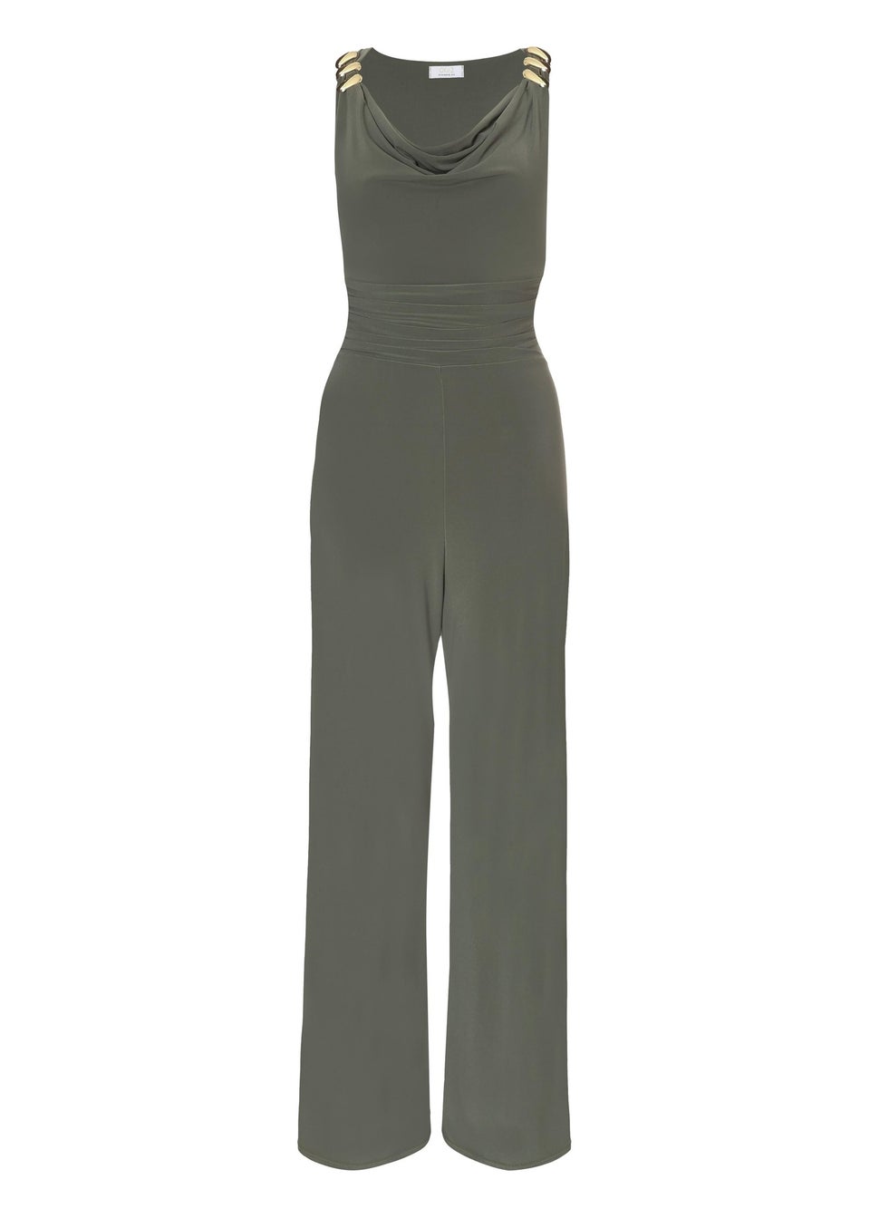 Quiz Khaki Buckle Detail Jumpsuit
