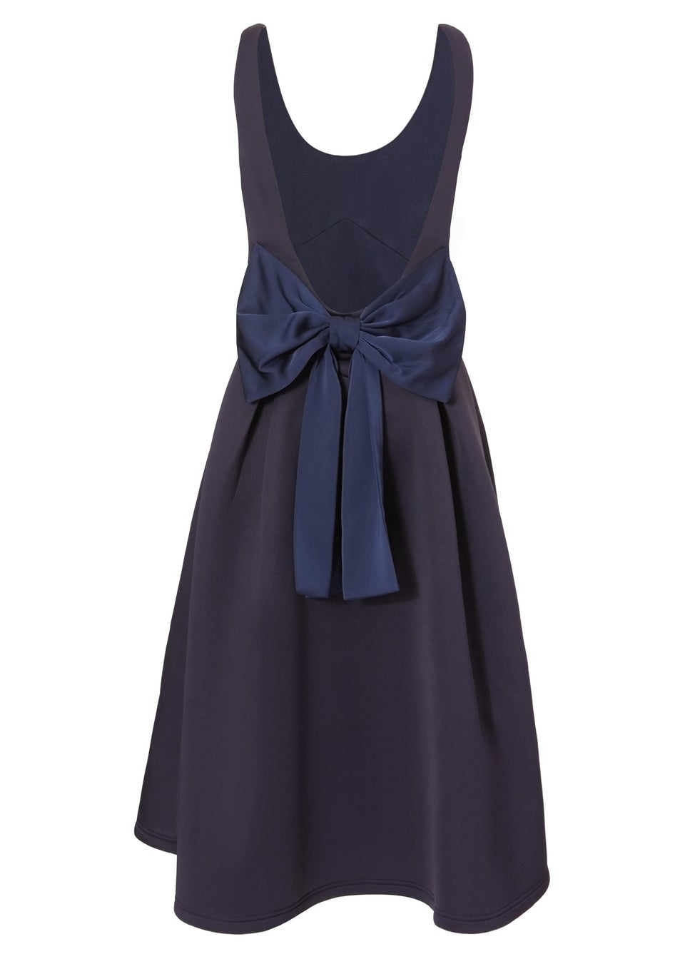 Quiz Navy Bow Back Midi Dress