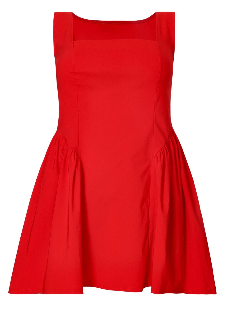 Quiz Red Curve Drop Waist Mini Dress