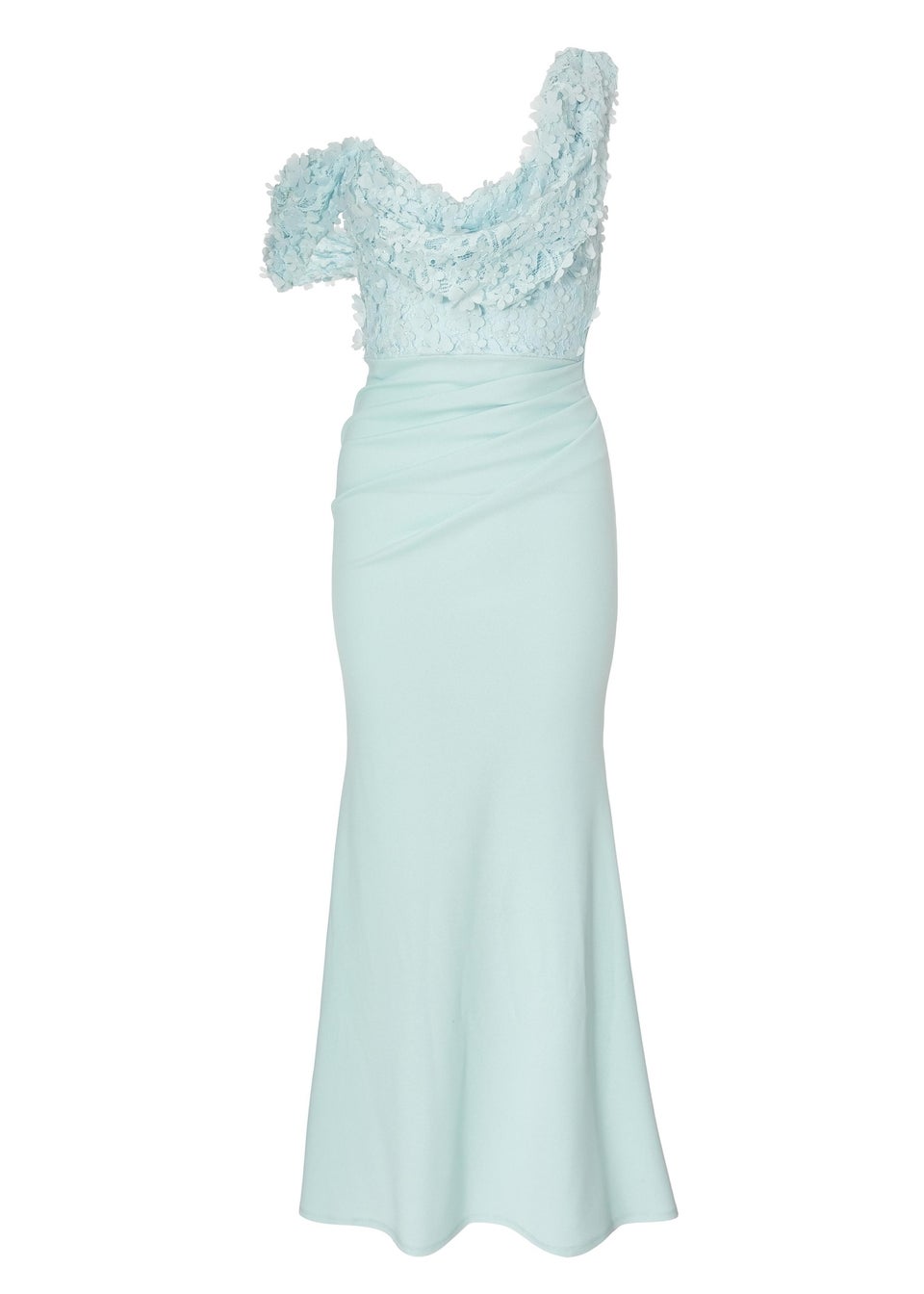 Quiz Blue Petite Floral Maxi Dress