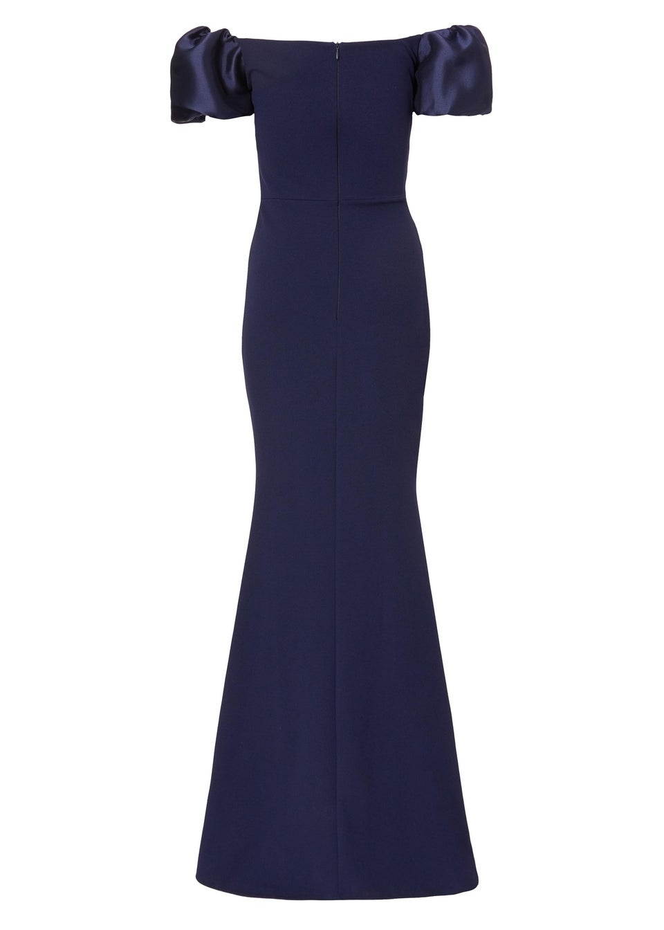 Quiz Navy Puff Sleeve Maxi Dress