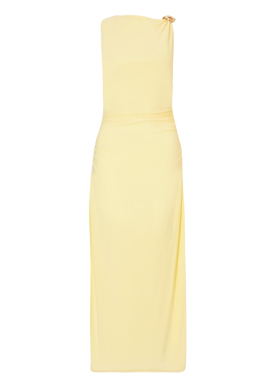 Quiz Yellow Buckle Midaxi Dress