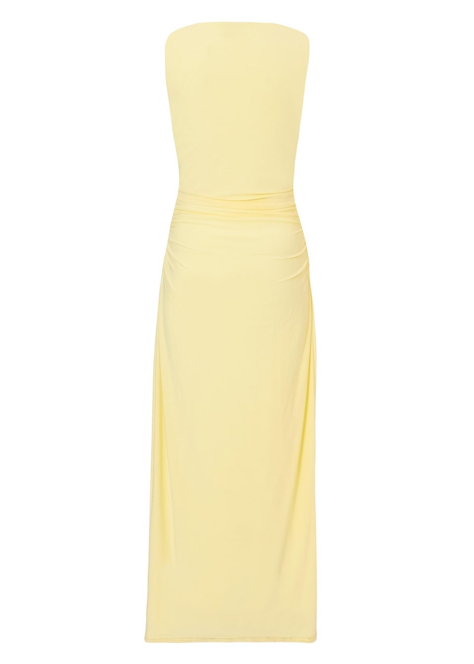 Quiz Yellow Buckle Midaxi Dress