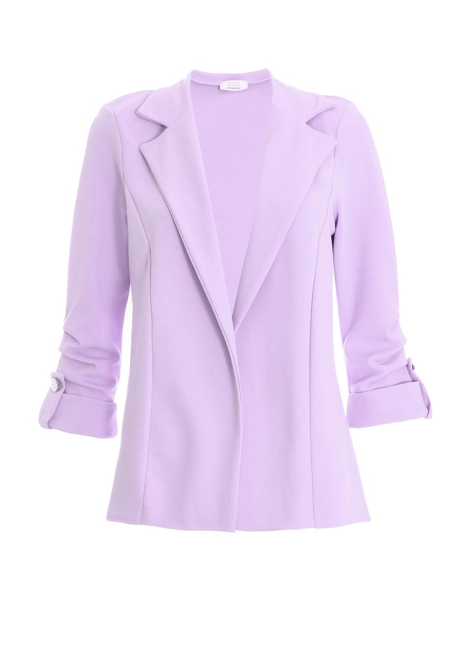 Quiz Lilac Ruched Sleeve Tailored Blazer