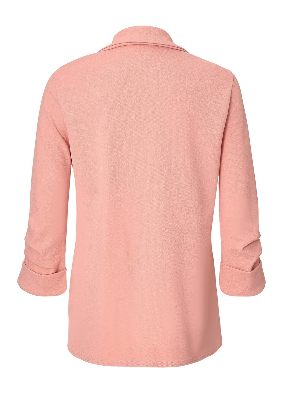 Quiz Pink Petite Ruched Sleeve Blazer