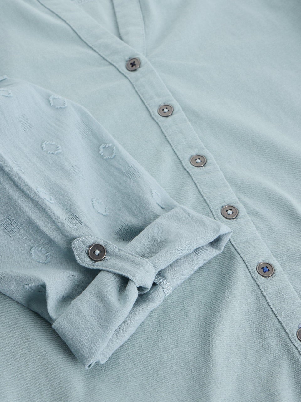 Bluse Annie aus Material-Mix