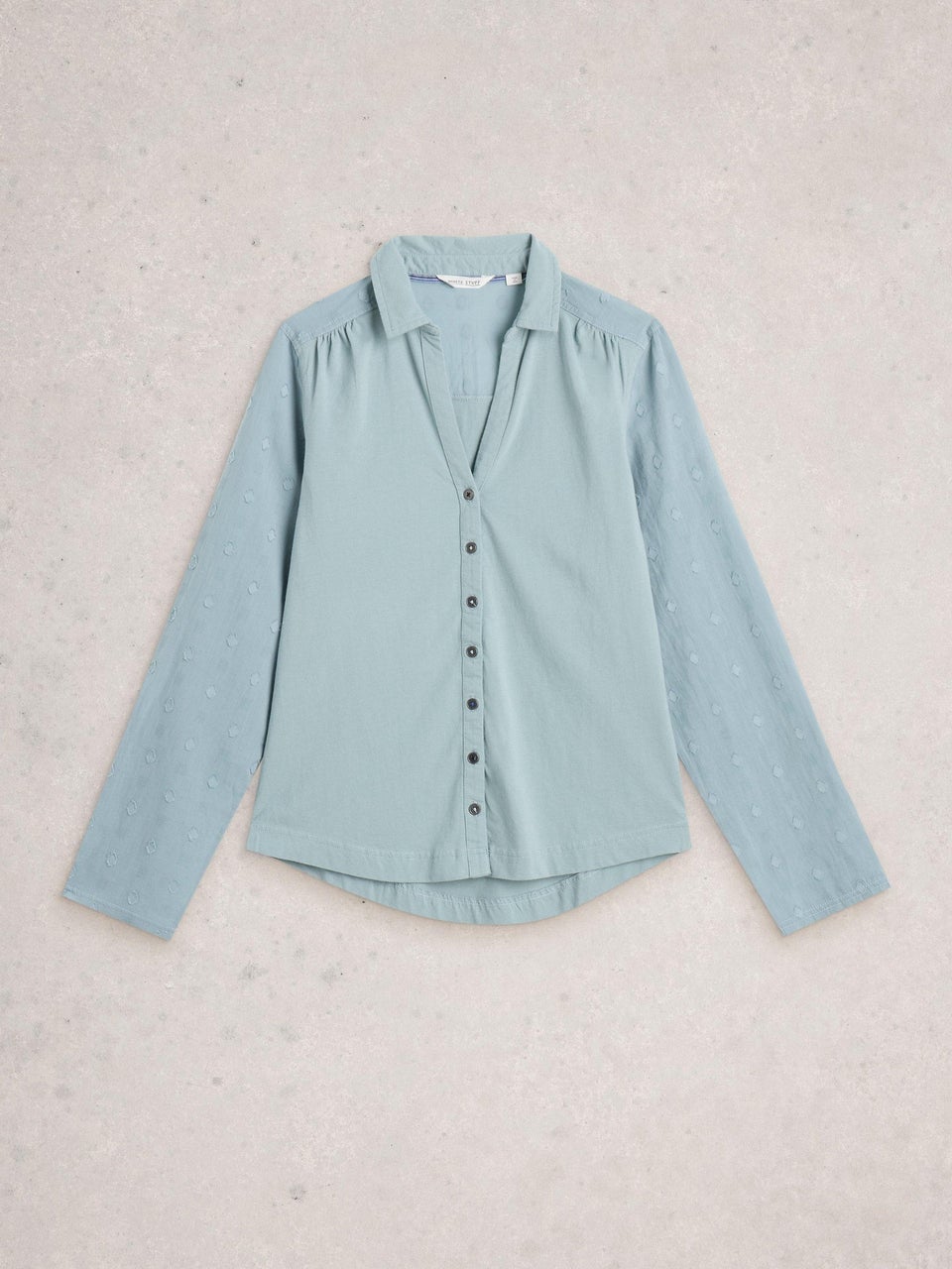 Bluse Annie aus Material-Mix
