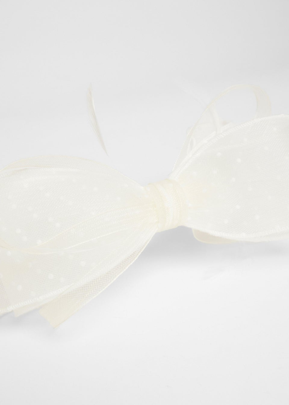 Quiz Cream Polka Dot Bow Fascinator