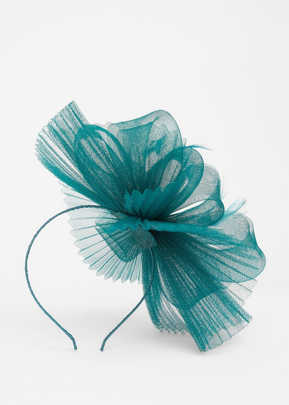 Quiz Green Pleated Headband Fascinator