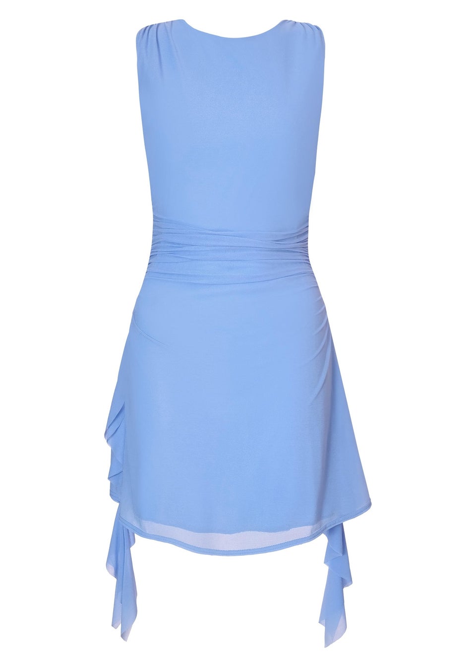 Quiz Blue Frill Mini Dress
