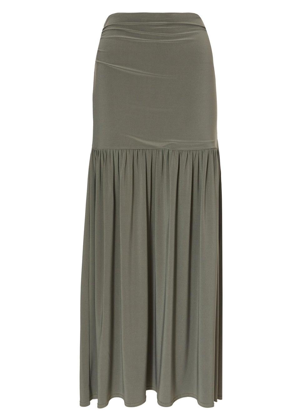 Quiz Khaki Drop Waist Midaxi Skirt