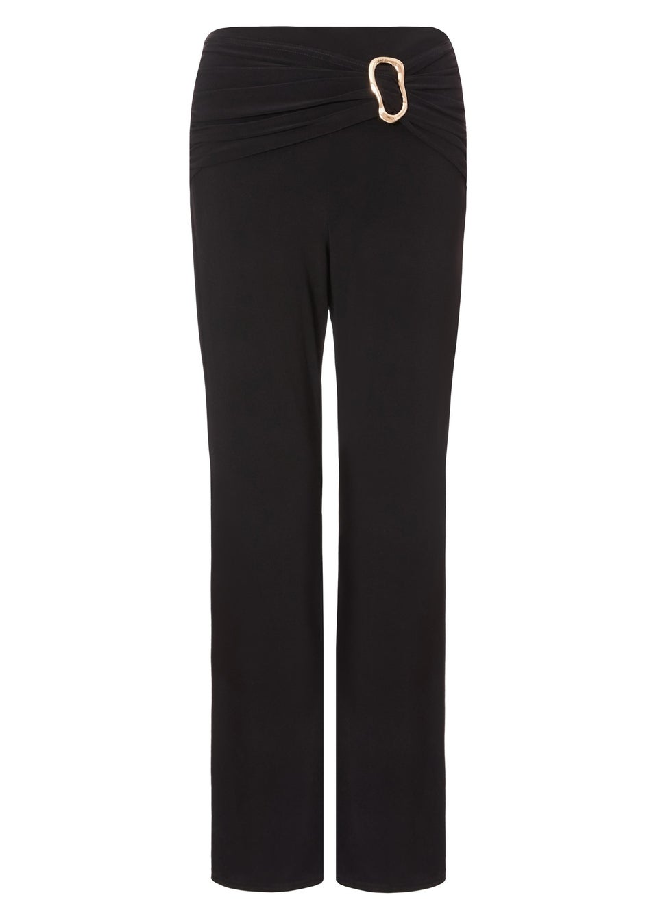 Quiz Black Buckle Detail Trousers
