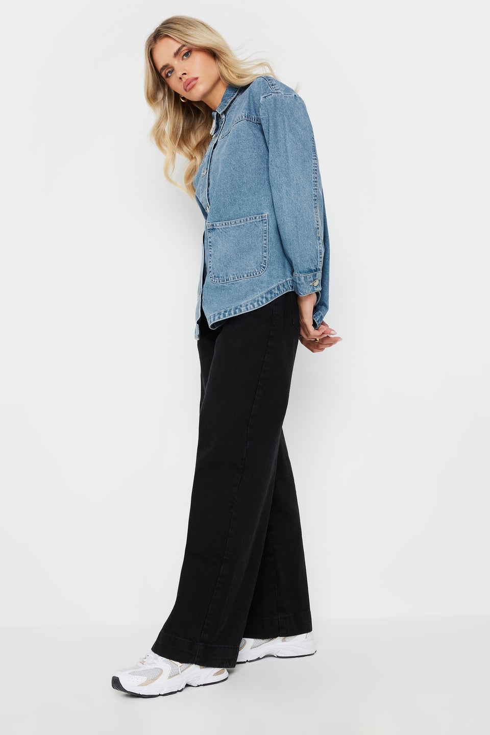 Pixiegirl Light Blue Denim Shacket