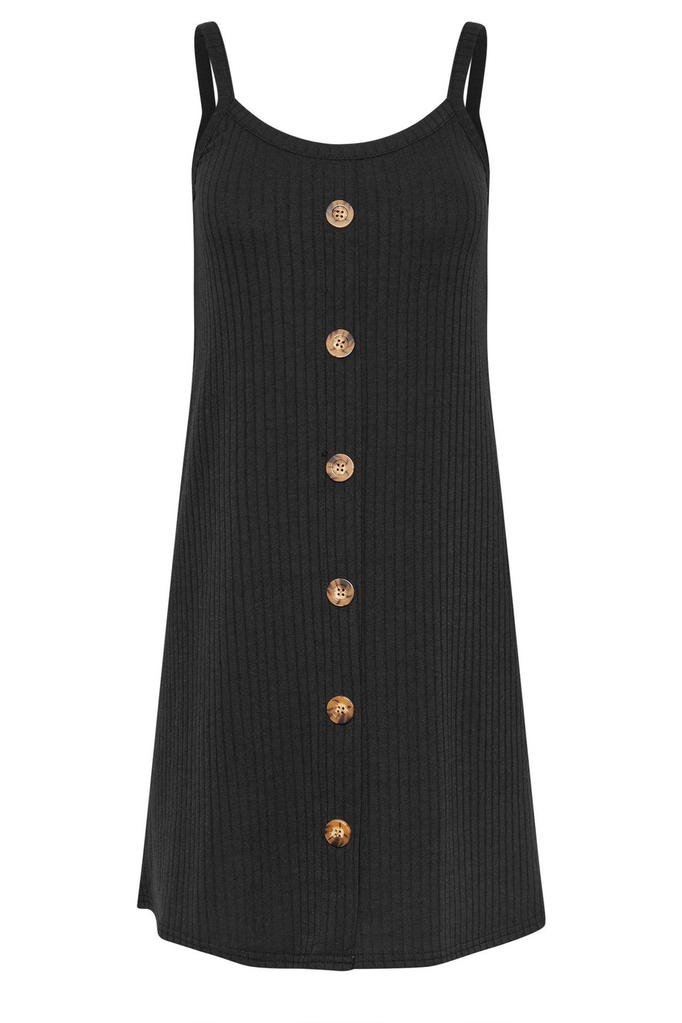Pixiegirl Black Button Front Sleeveless Dress