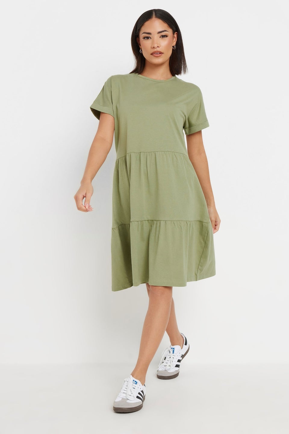 Pixiegirl Sage Green Tiered Smock Dress