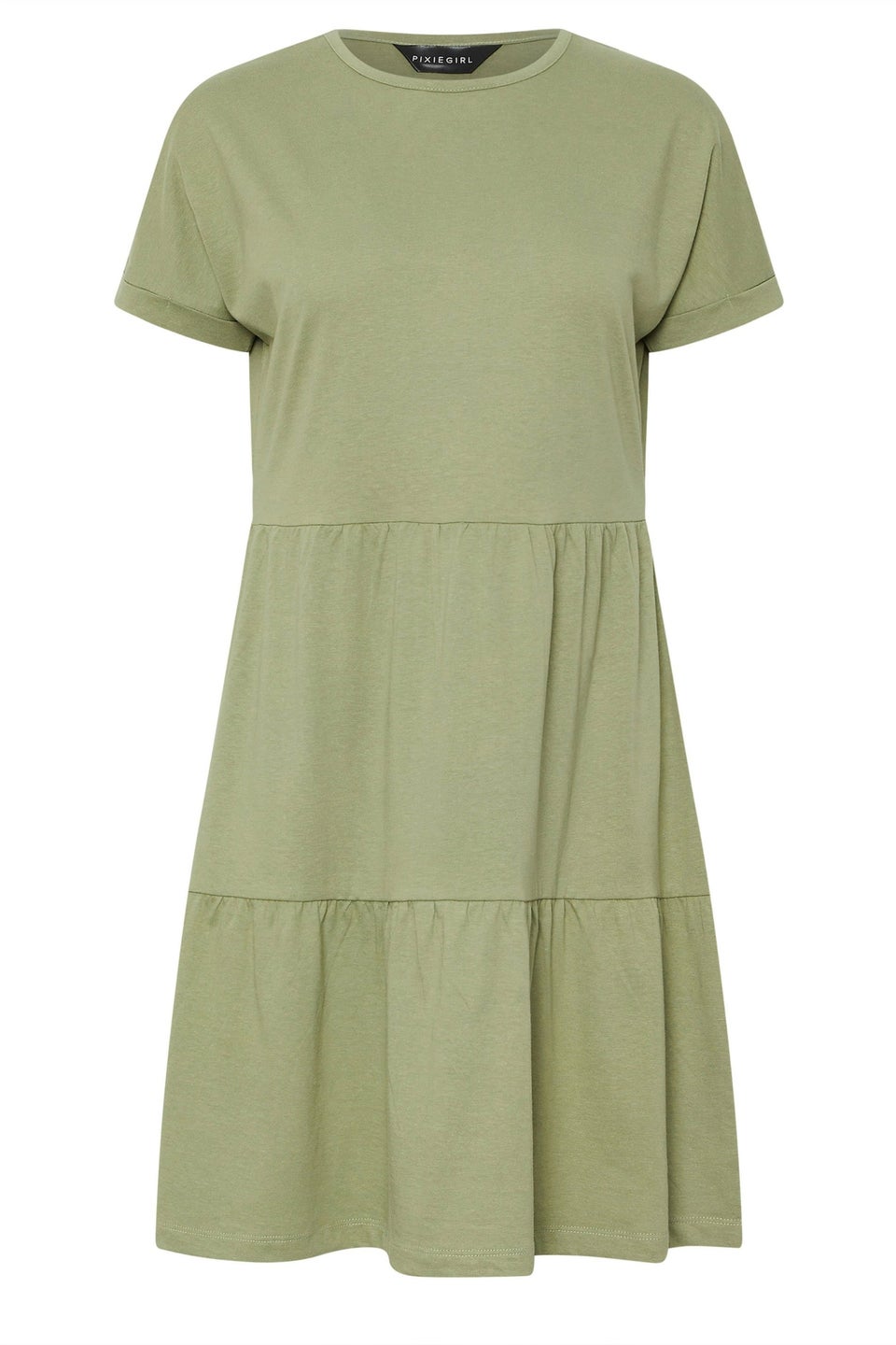 Pixiegirl Sage Green Tiered Smock Dress