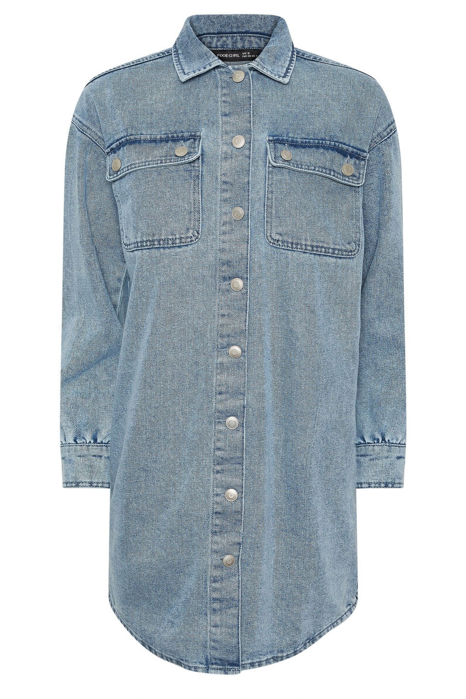 Pixiegirl Blue Denim Shirt Mini Dress