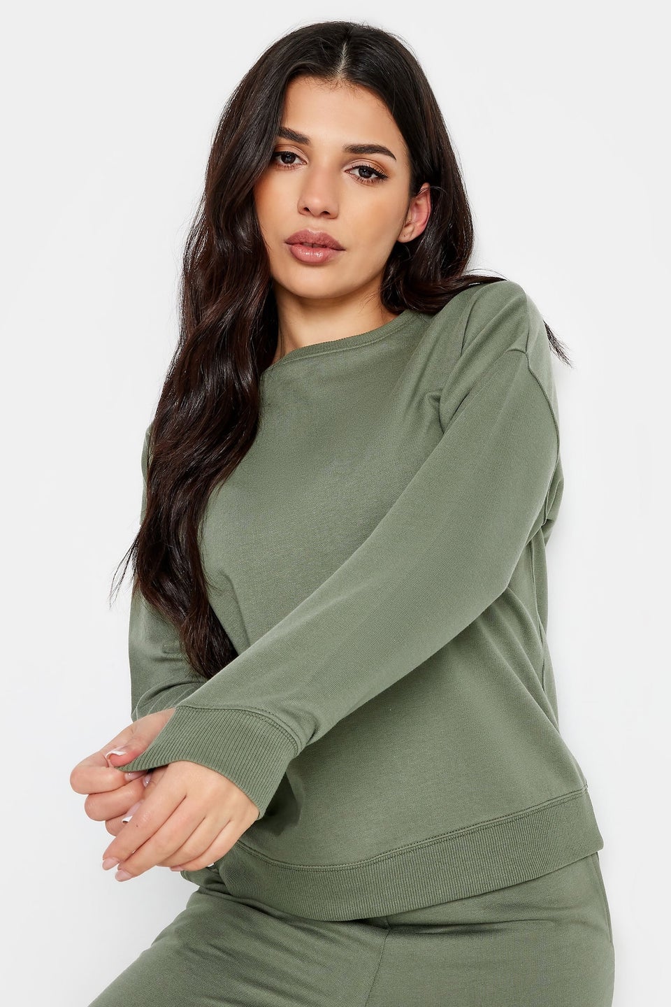 Pixiegirl Petite Sage Green Crew Neck Sweatshirt