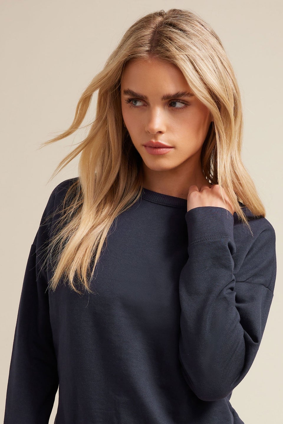 PixieGirl Petite Navy Blue Jersey Sweatshirt