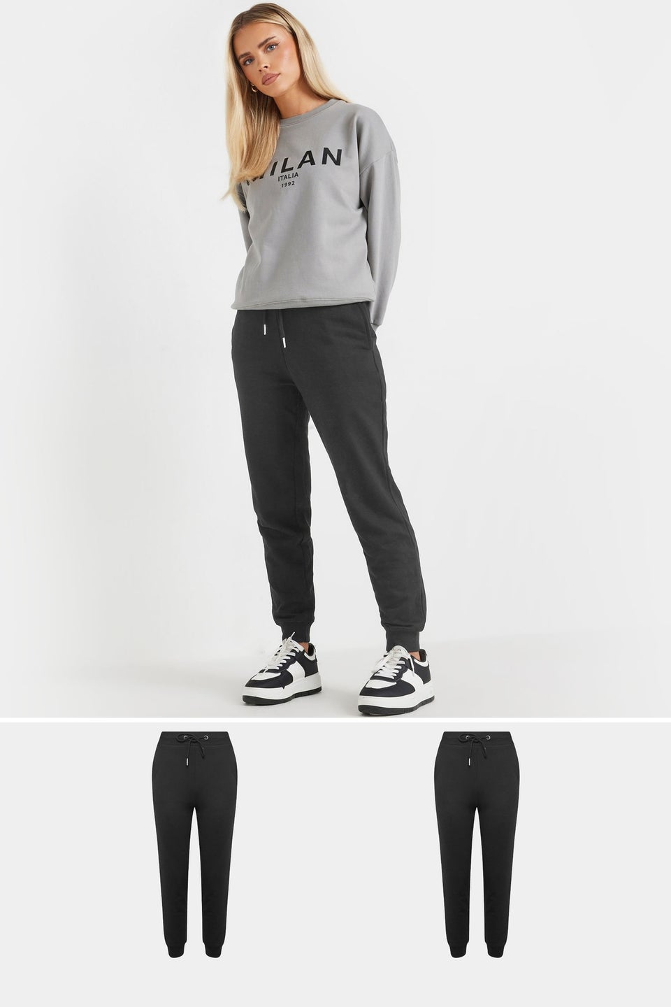 Pixiegirl Petite 2 Pack Black Basic Joggers