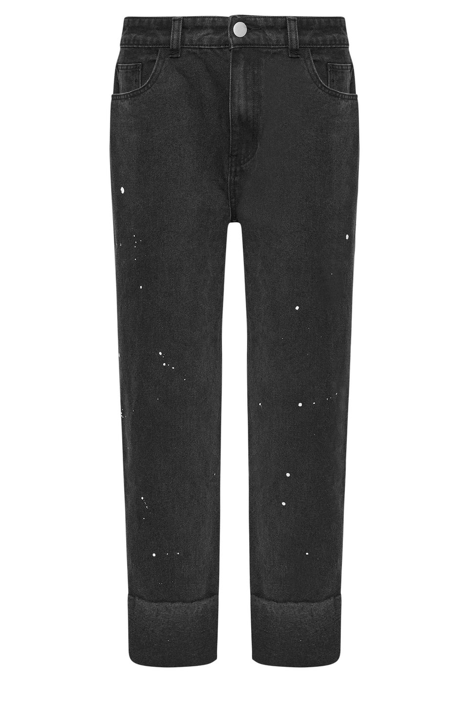 Pixiegirl Black Paint Splatter Non-Stretch Wide Leg Jeans