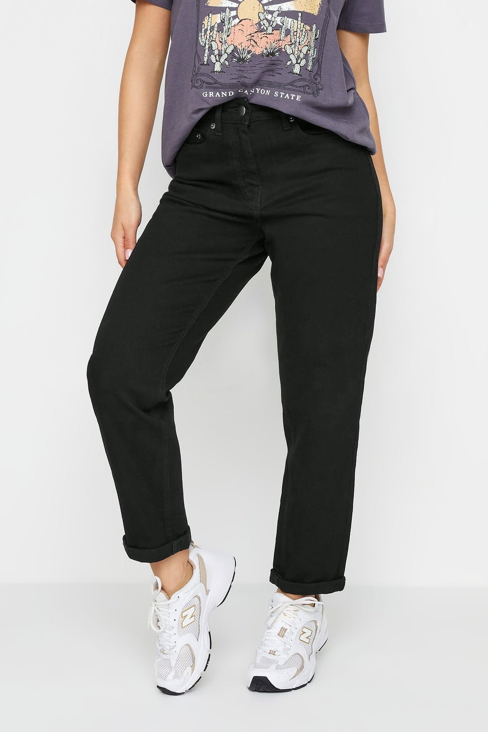 Pixiegirl Black Stretch Denim Mom Jeans