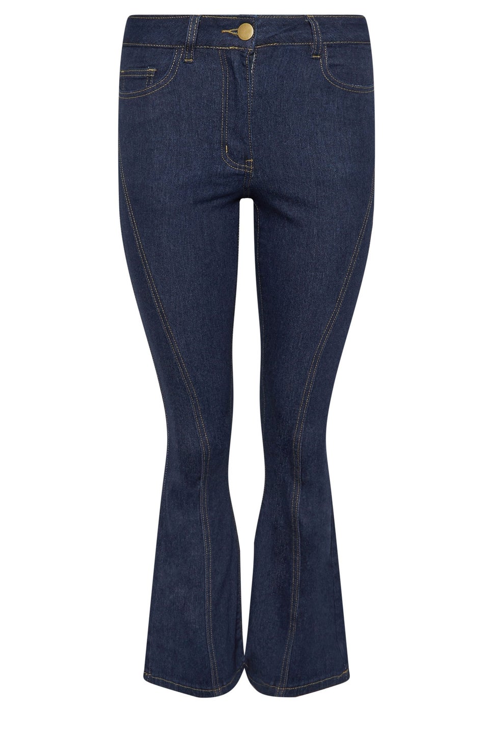 Pixiegirl Indigo Blue Seam Front Flared Jeans