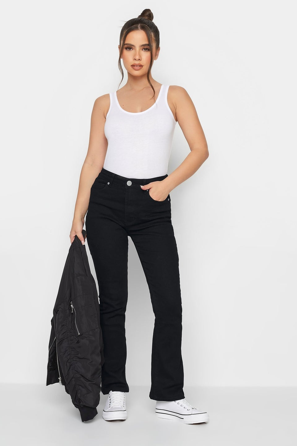 PixieGirl Petite Black Stretch Bootcut Jeans