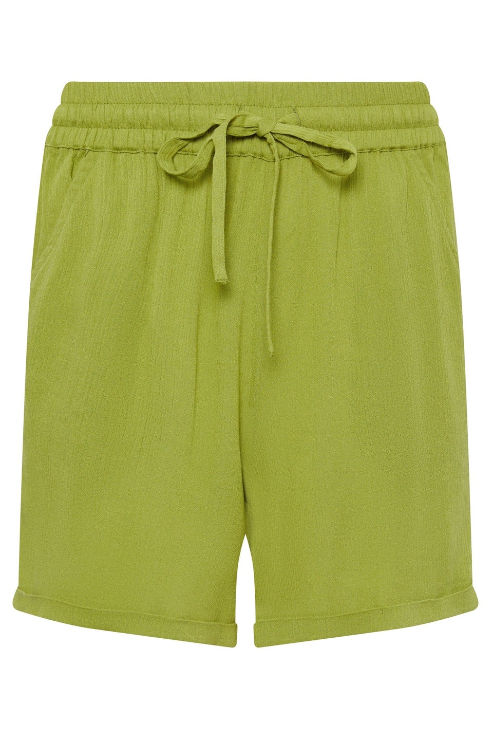 PixieGirl Petite Green Textured Tie Waist Shorts