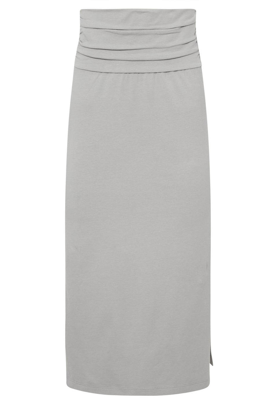 PixieGirl Petite Grey Fold Over Maxi Skirt